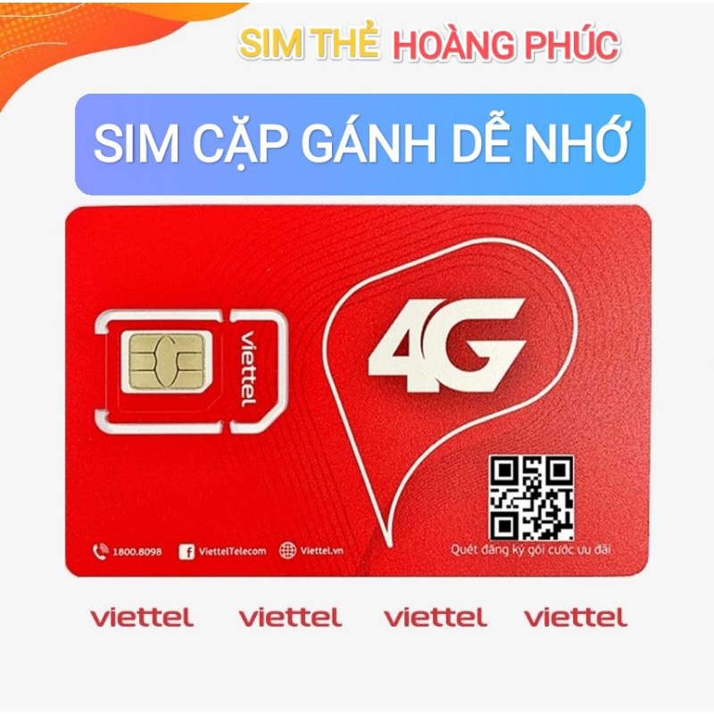 SIM VIETTEL CẶP GÁNH ĐẸP DỄ NHỚ