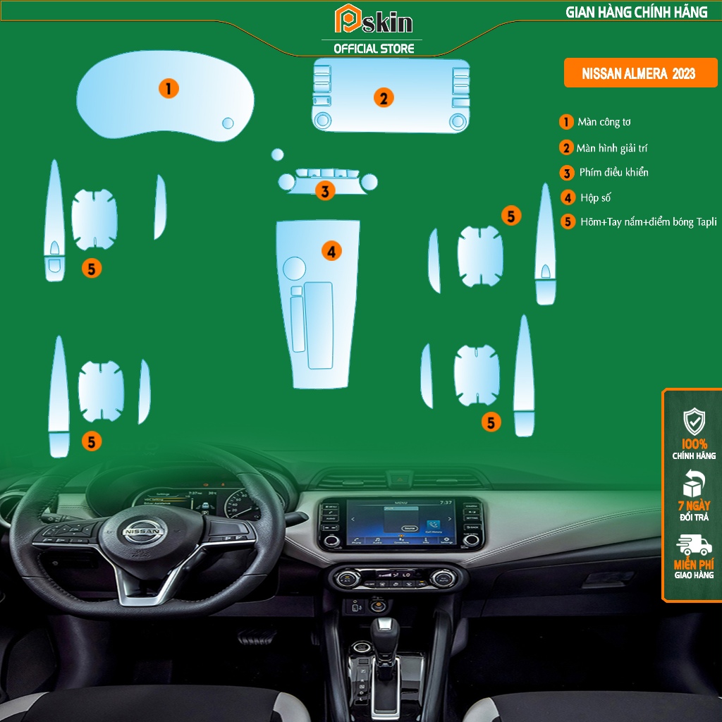 [ Nissan Almera ] Dán PPF trong suốt bảo vệ nội thất xe Nissan Almera  2023