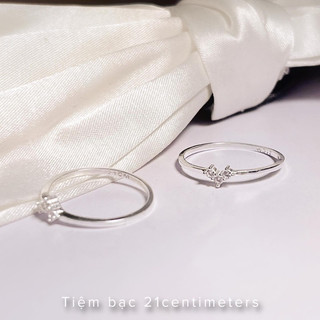 Nhẫn bạc Tim đá Nhẫn bạc Tiệm bạc 21Centimeters