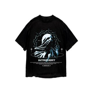 Áo thun in hình unisex nam nữ teeholic cotton cao cấp phong cách retro y2k màu đen trắng THS091223_196