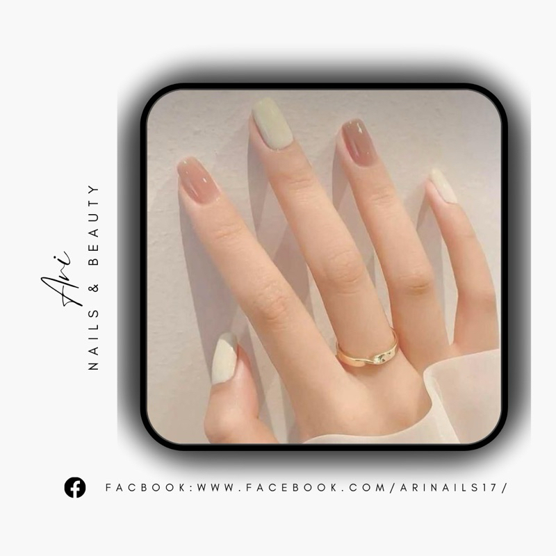 Nailbox thạch hồng mix trắng