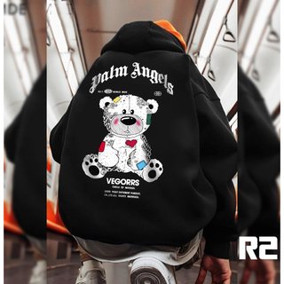 (FULL SIZE + ẢNH THẬT) Áo thun GẤU BEAR5 Tay lỡ OVERSIZE UNISEX (2 Màu ĐEN-TRẮNG)