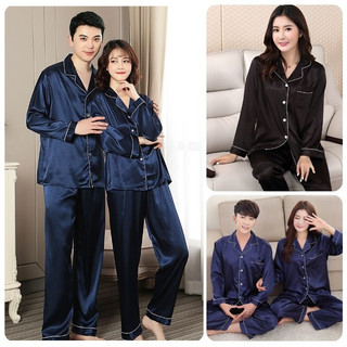 Bộ đồ ngủ pijama lụa satin cao cấp dài tay yamasvn