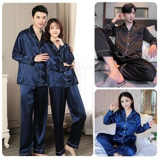 Bộ Pijama Dài Tay Cao Cấp Chất Liệu Lụa Satin Yamasvn