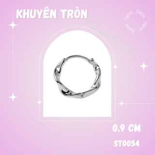 [1 chiếc] Khuyên tai/bông tai tròn xoắn ốc nữ tính nên thơ/ Lobe Upper Helix Earring 54