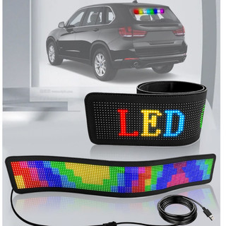 Đèn led ma trận trên ô tô, bảng quảng cáo LED dẻo, banner di động, quán cafe
