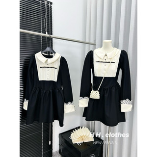 Váy bbd phối ren tiểu thư