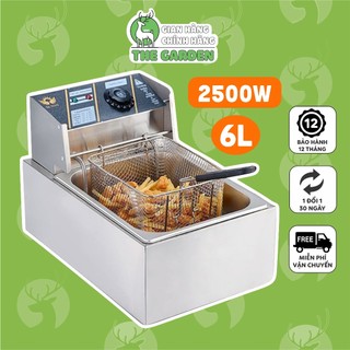 Bếp chiên ngập dầu nhúng điện THE GARDEN 6L, công suất 2500w, Inox cao cấp, Bảo hành 12 tháng