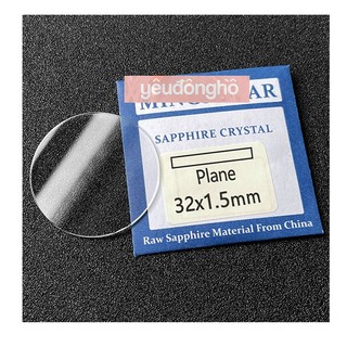 Kính đồng hồ sapphire phẳng dày 1.5mm nguyên khối