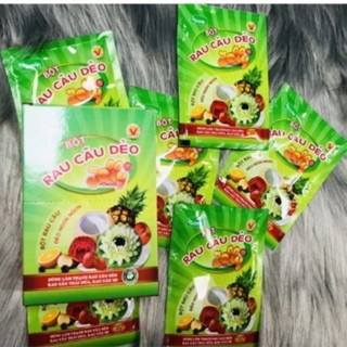 Bột Rau Câu Dẻo/ Dừa Hoàng Yến 1 Hộp 120g (12 gói)