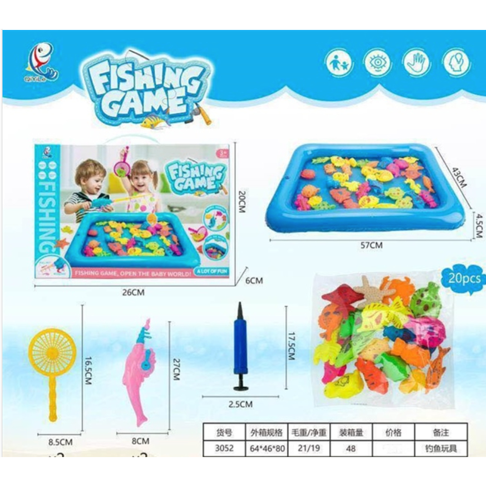 Trò chơi câu cá voi babi shark trong phao