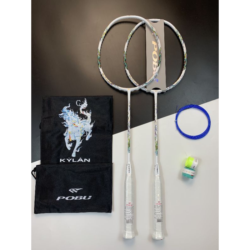vợt cầu lông pobu chính hãng bản kỳ lân trắng max 15kg