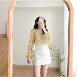 Chân váy dáng A ngắn túi xéo