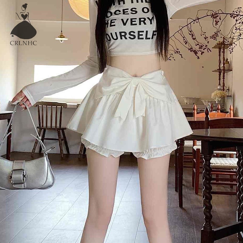 Chân Váy Dáng Ngắn Phối Nơ Xoè Ngọt Ngào Đơn Giản