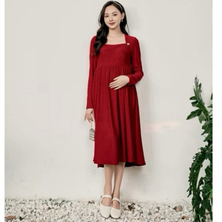  Váy bầu len tăm dự tiệc jolie Dress  thiết kế LACHIC v28 