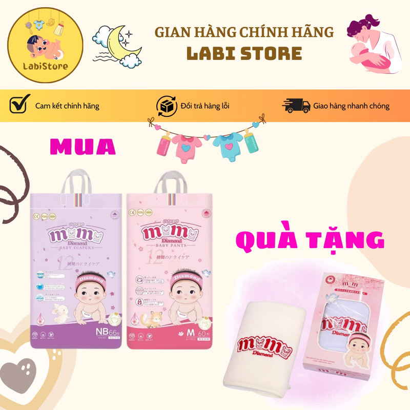 Combo 02 bỉm MomoDiamond Oganic