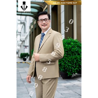 Bộ vest nam trung niên,vest trung tuổi được may bằng chất vải tuysi cao cấp