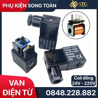 Coil van điện từ khí nén, cuộn coil van điện từ airtac 24v, 220v