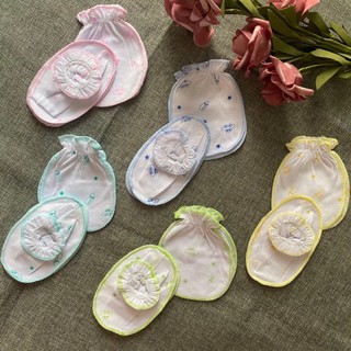Set bao tay bao chân cổ chun hoạ tiết minh hoàng