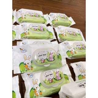 GÓI 120 TỜ KHĂN GIẤY ƯỚT PHÚ ĐẠT HÌNH THỎ