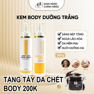 Ủ trắng body ada group giúp da trắng mịn 250gr + tặng tẩy da chết body