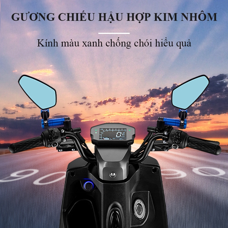 Gương gù chiếu hậu xe máy MYT Cặp kính chiếu hậu xe máy Kính gương chiếu hậu thời trang mini nhiều màu sắc