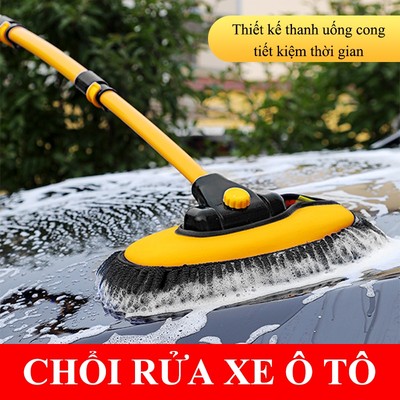 Chổi lau rửa xe ô tô đa năng MYT Chổi cán dài chuyên dụng lau rửa vệ sinh xe hơi thu gọn điều chỉnh được độ dài