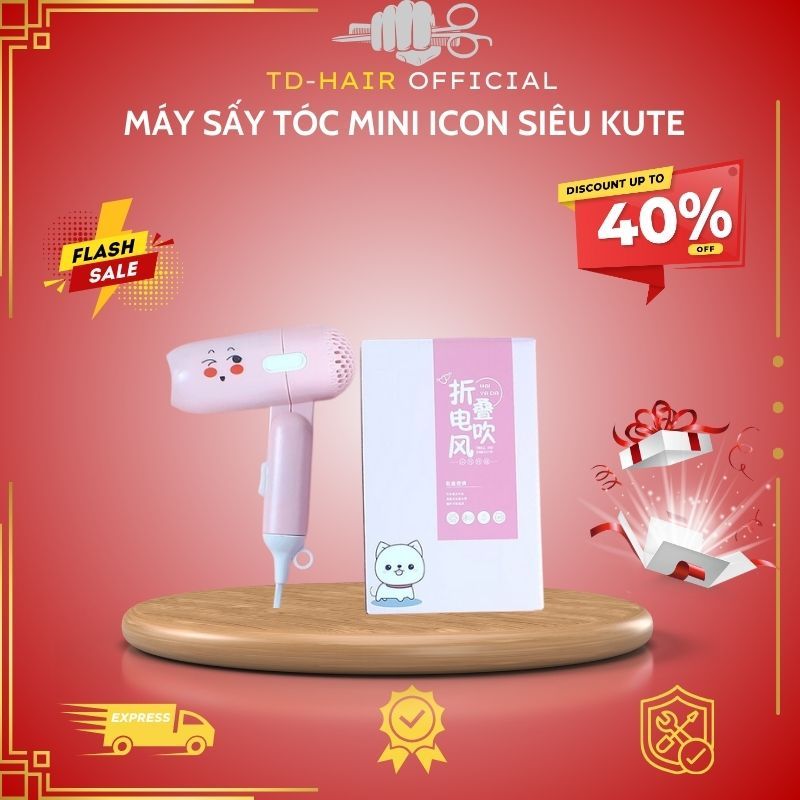 ❣️Máy Sấy Tóc Mini Icon Siêu Kute ❣️2 Chế Độ Gấp Gọn