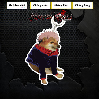 Móc khóa cheems meme shiba inu Yuji Idatori phong cách hài hước, Móc khóa Jujutsukaisen móc khóa xe máy móc khóa đôi