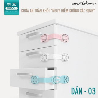 Chốt khóa tủ an toàn cho bé - Cài khóa an toàn - Khóa tủ nhựa - trẻ em - khóa tủ lạnh an toàn cho bé hình cún