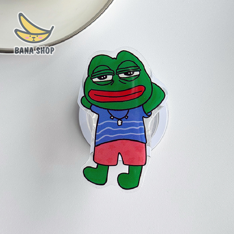 Popsocket giá đỡ điện thoại hỗ trợ nam châm từ tính Magsafe ếch xanh Pepe sad frog siêu bựa