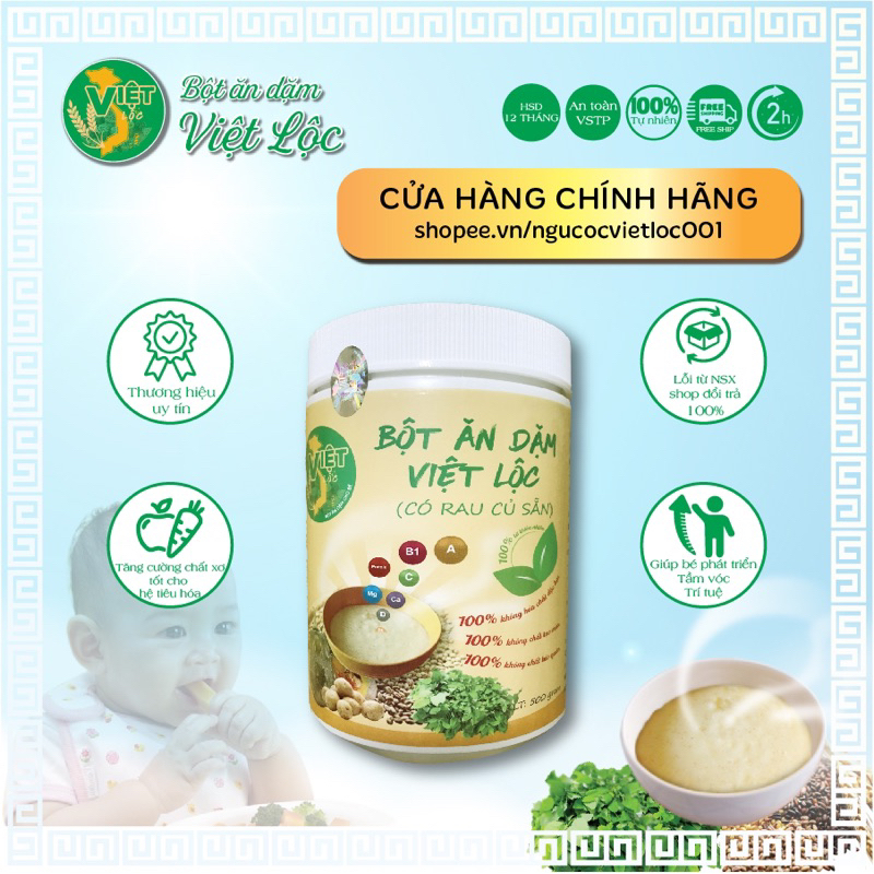 Bột ăn dặm Việt Lộc [ mix rau củ quả ]