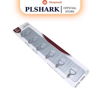 Thanh 6 Móc dán tường Siêu Dính Hàng Cao Cấp - Móc Dán Tường PLSHARK Treo Quần Áo Tiện Lợi