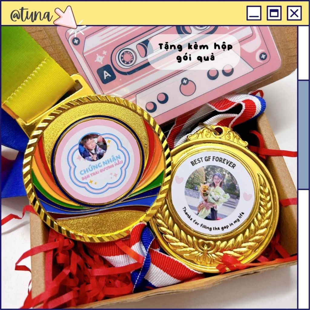 Chứng Chỉ Tình Yêu Dạng Huy Chương Tình Yêu ( IN 2 MẶT) Theo Yêu Cầu Love Medal Quà Tặng Bạn Trai Bạn Gái Ngày Kỉ niệm