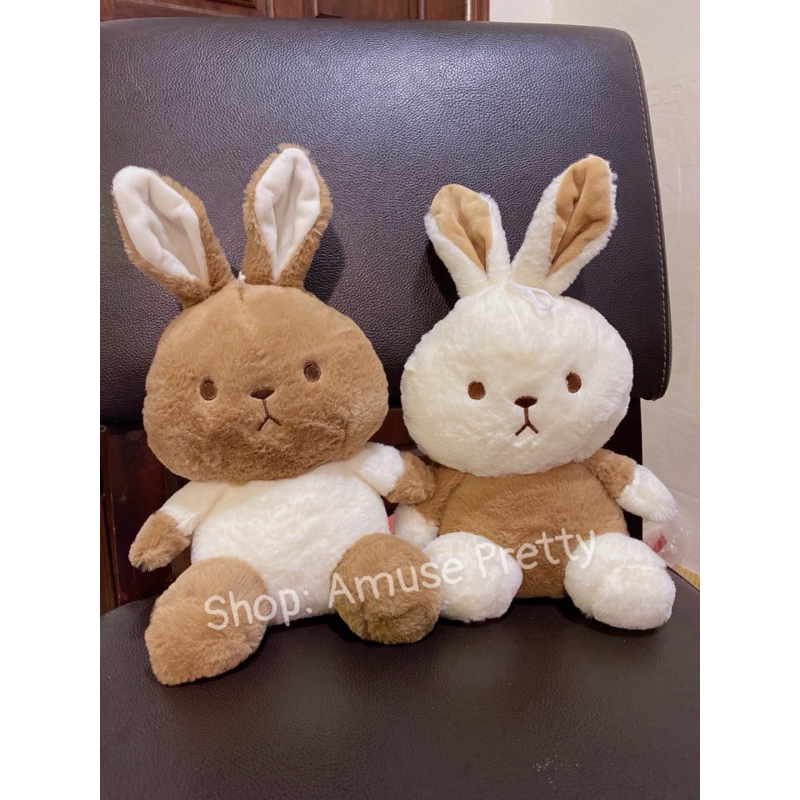 Thỏ bông trắng nâu 25cm