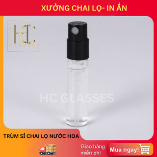 Chai lọ chiết đựng nước hoa thuỷ tinh vial 2ml vòi xịt phun sương.