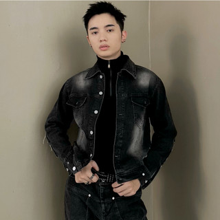 Áo Khoác nam " Washed Denim Jacket" Denim khoác Jean Cao Cấp Co Giãn