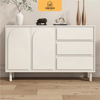 Kệ tủ trang trí phòng khách phòng ngủ màu trắng phối cánh  kệ gỗ đa năng phong cách tân cổ điển Home Decor Anh Khoa