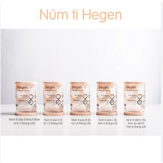 TÁCH LẺ 1 NÚM - Núm ti bình sữa Hegen cho bé, ĐỦ SIZE