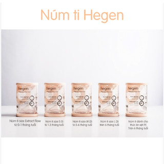 TÁCH LẺ 1 NÚM - Núm ti bình sữa Hegen cho bé, ĐỦ SIZE