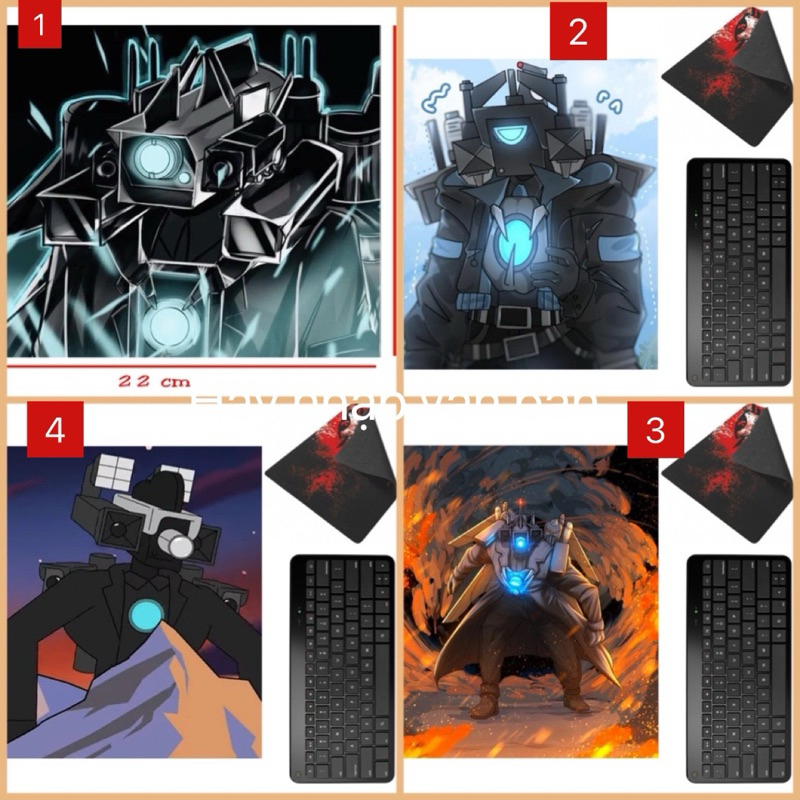 Bàn di chuột titan camera man skibidi toilet/ lót chuột máy tính hình titan camera man game skibidi 