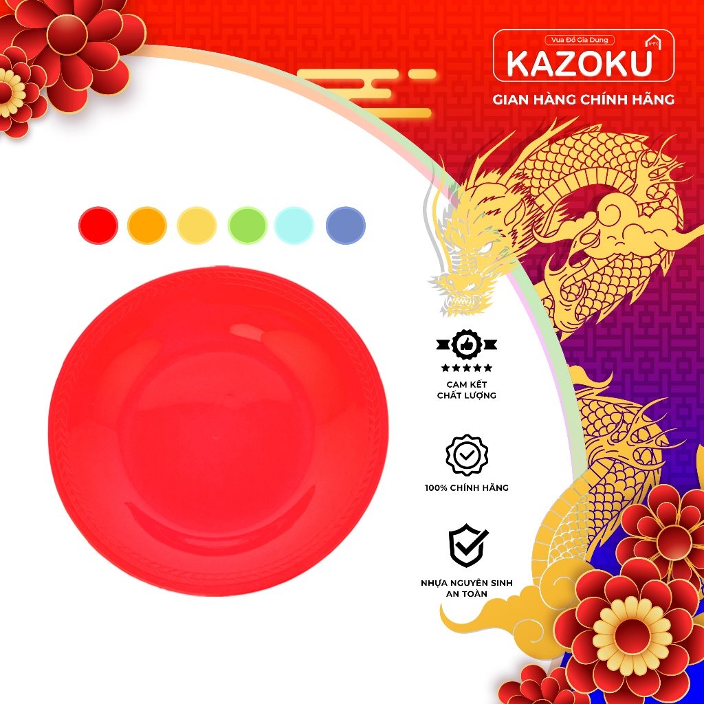 Dĩa Xíu Tròn Nhựa - Siêu Rẻ - Đỏ, Vàng, Chuối, Cam, Ngọc, Dương - Lót Ly Hoặc Đựng Dưa Hoặc Khăn Giấy Ướt - [Dsx]