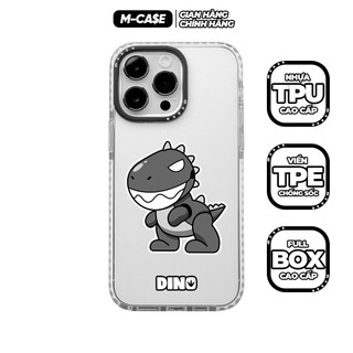 Ốp iphone chống sốc dino xám mcase iphone 12 / 12 pro max / 13 / 13 pro max / 14 / 14 pro max / 15 / 15 pro max