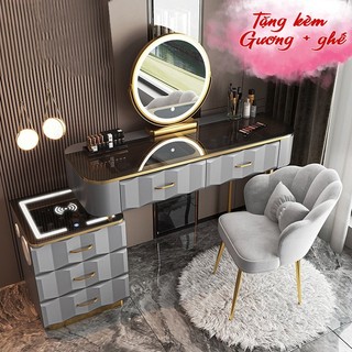 Bàn Trang Điểm Cao Cấp Hàng Nhập Khẩu Nhiều Tính Năng Thông Minh, Thiết Kế Sang Trọng,Tinh Tế,Sạc Không dây T07