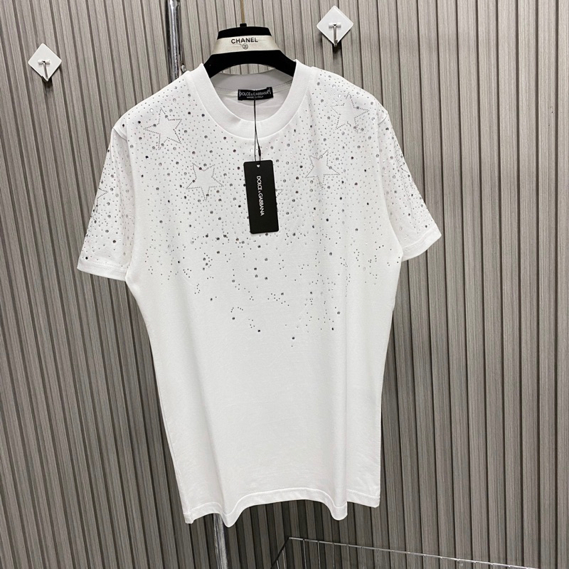 Áo phông nam nữ Premium Cotton dolce tag đá ngôi sao vòng quanh cổ vintage phong cách đường phố AP217P