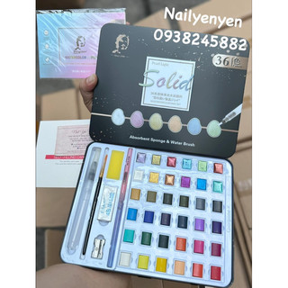 Màu nước nén solid 36 ô màu