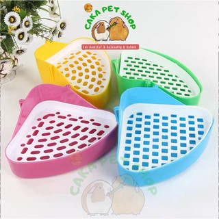 Khay vệ sinh cho chuột lang (Guinea pig, bọ ú), thỏ 🐰𝘽𝙖̉𝙤 𝙝𝙖̀𝙣𝙝 1 đ𝙤̂̉𝙞 1🐹cho cả chinchilla, sóc, nhím, Hình tam giác