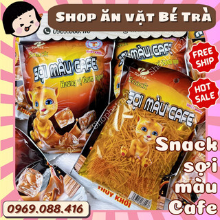 Snack sợi màu cafe cay cay, đồ ăn vặt cổng trường