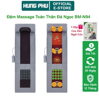 Đệm massage toàn thân cao cấp beame bm-n94, đệm rung massage đá ngọc xoa bóp toàn thân đảo chiều