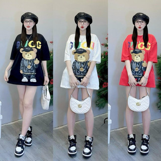 [ Rẻ vô địch ] Áo thun chất cotton khô 3158 form rộng tay lỡ - Gấu guc